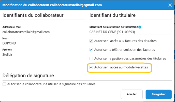 Autorisation Recette expert