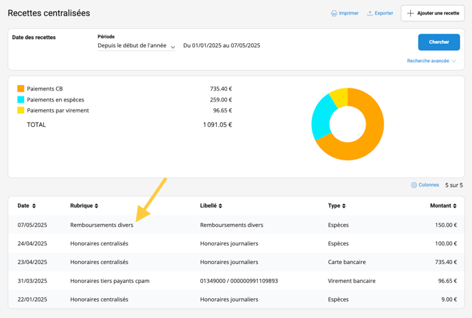 Recettes centralisées MAJ