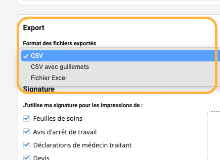 type export