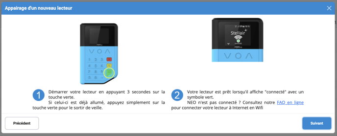 Appairage NEO étape 2