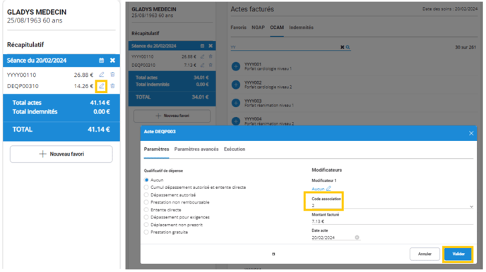 Ecran 2 Code association