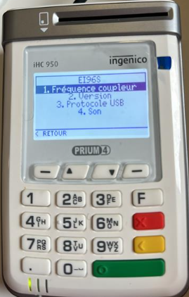 Ecran Fréquence du coupleur