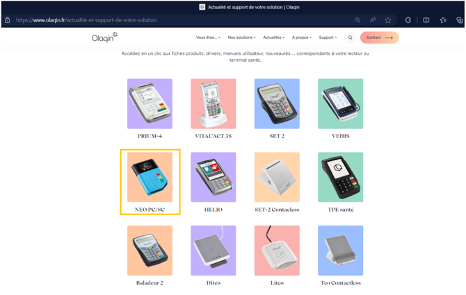 Page web des lecteurs Olaqin
