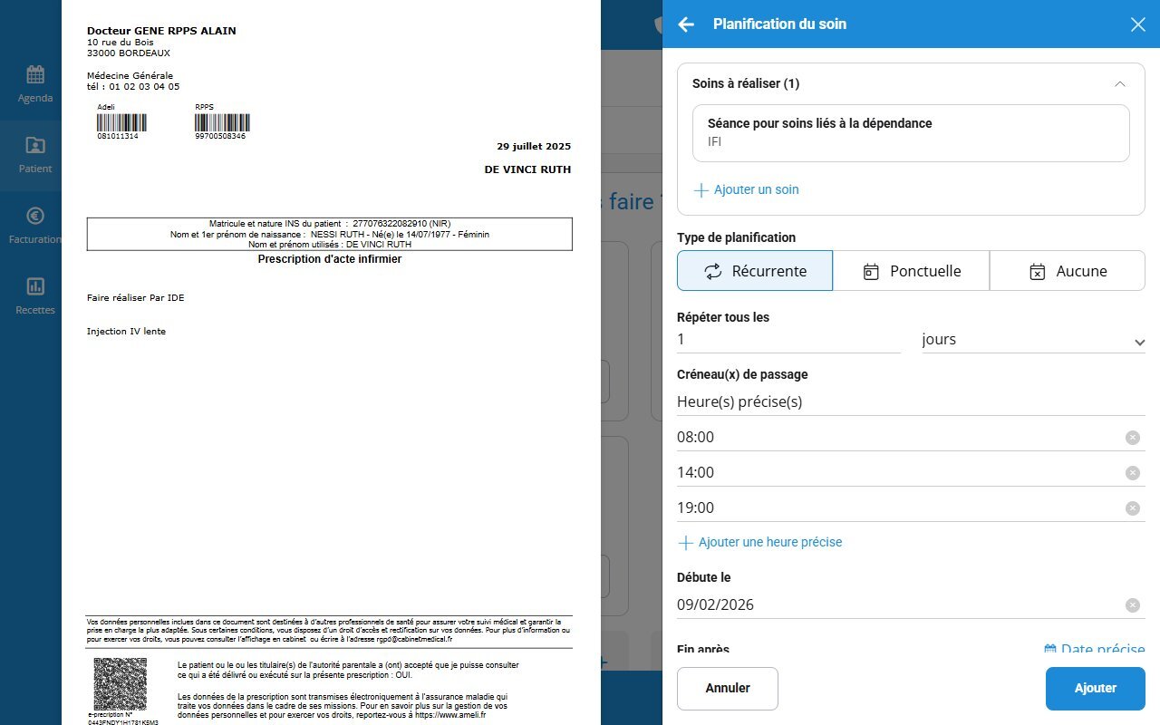 Sélection créneaux