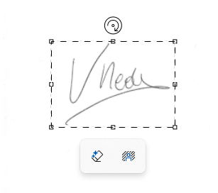 Sélectionner et rogner la signature dans Paint