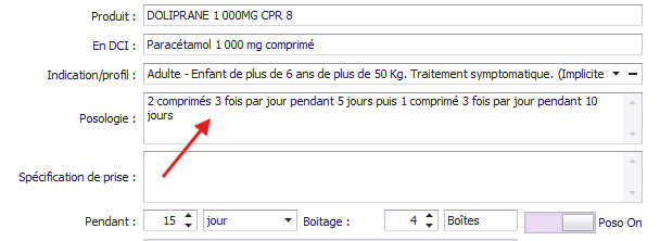 Texte retranscrit dans la partie gauche