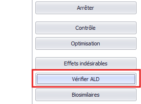 Bouton Vérifier ALD
