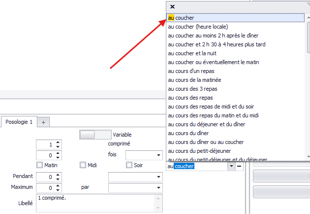 Filtrer la liste avec Au