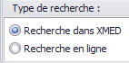 Type de recherche — XMed ou en ligne